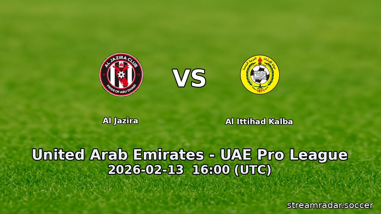 Al Jazira vs Al Ittihad Kalba