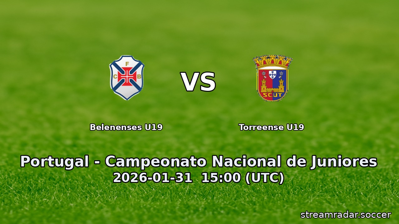 Belenenses U19 vs Torreense U19
