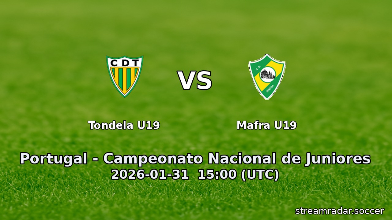 Tondela U19 vs Mafra U19