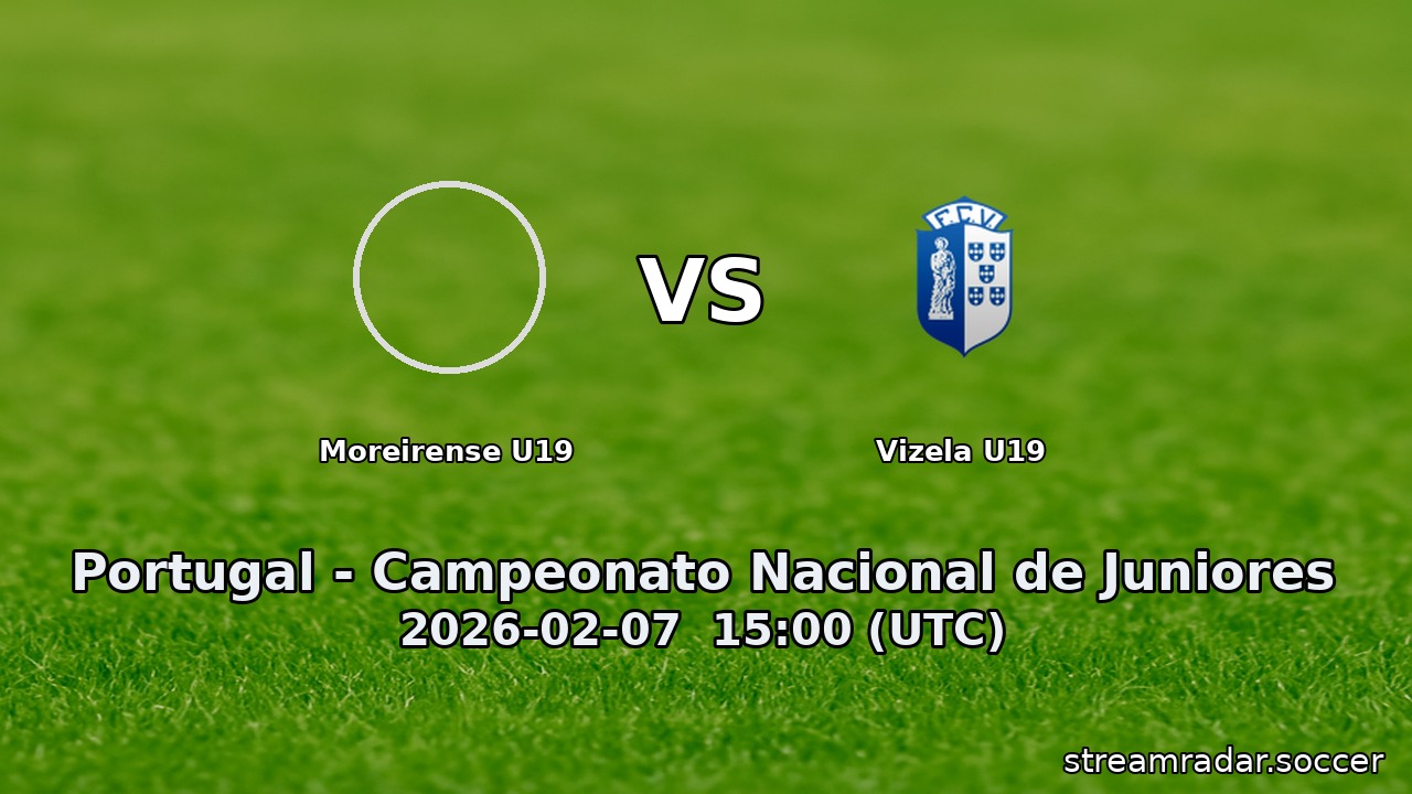 Moreirense U19 vs Vizela U19