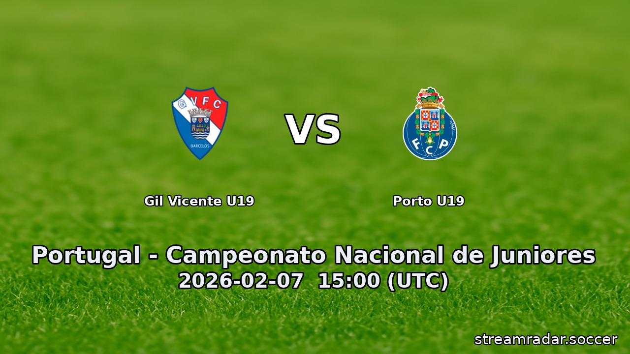 Gil Vicente U19 vs Porto U19