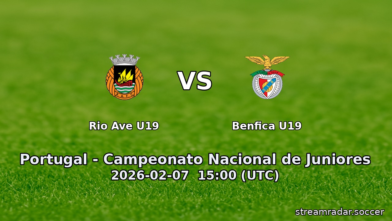 Rio Ave U19 vs Benfica U19