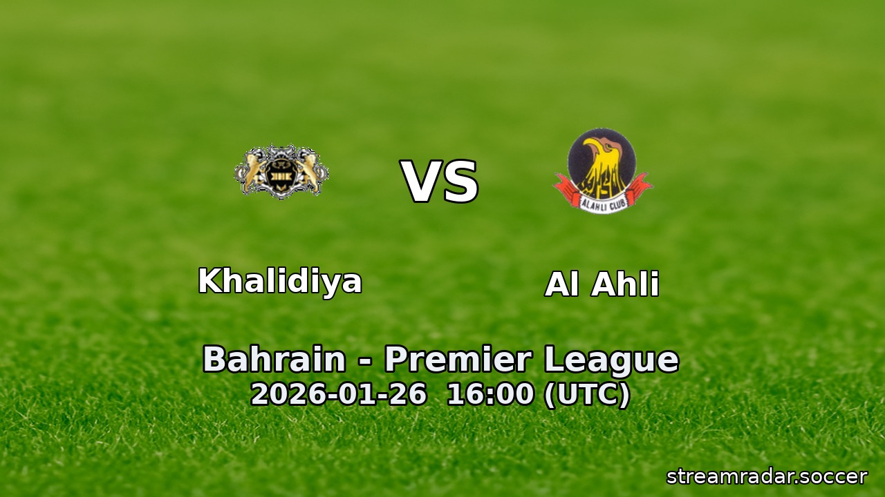 Khalidiya vs Al Ahli