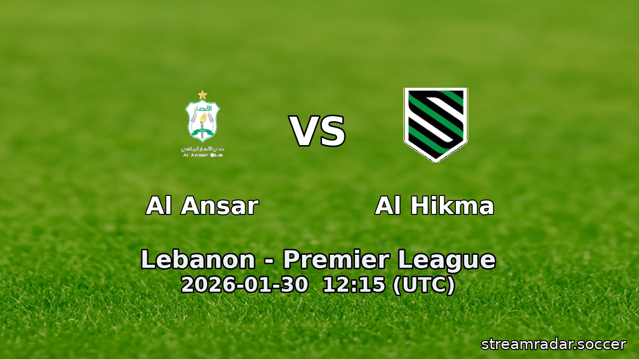 Al Ansar vs Al Hikma