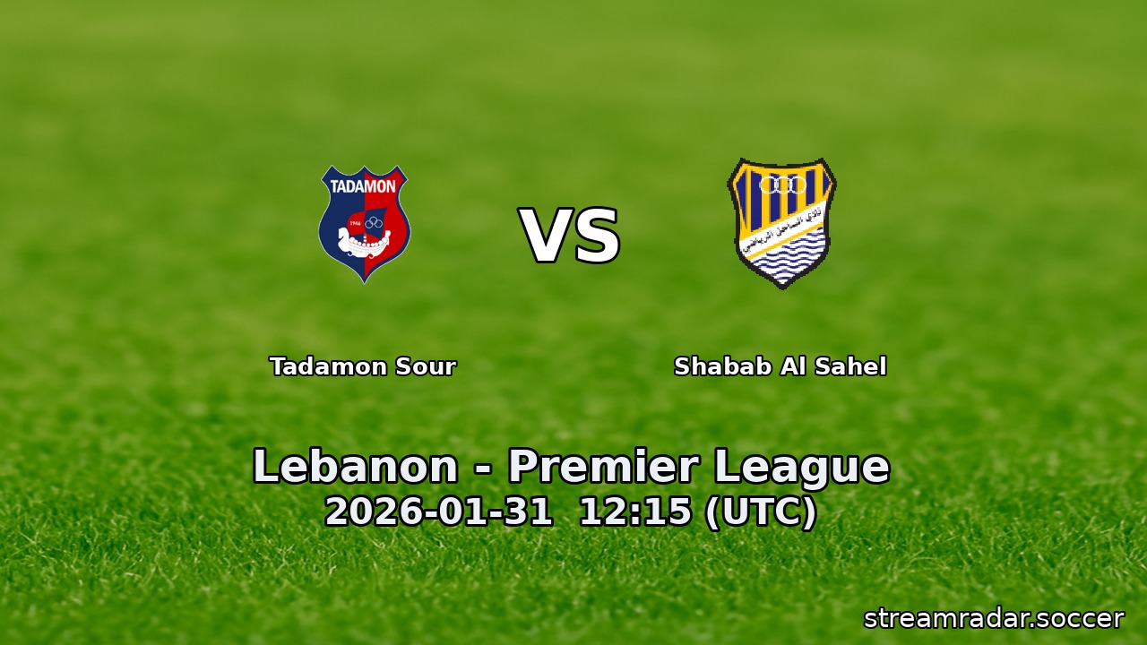 Tadamon Sour vs Shabab Al Sahel