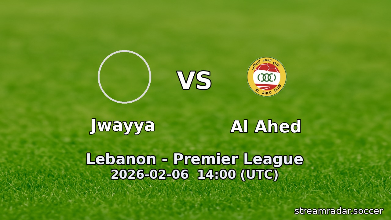 Jwayya vs Al Ahed