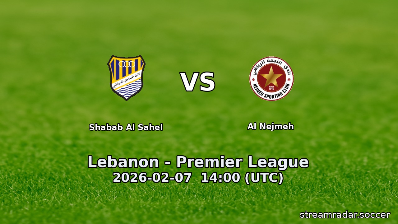 Shabab Al Sahel vs Al Nejmeh
