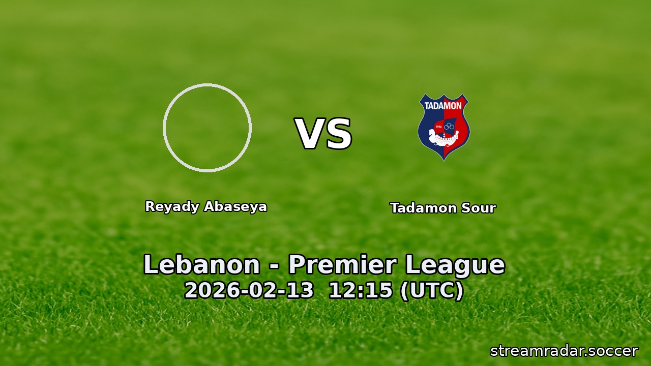 Reyady Abaseya vs Tadamon Sour
