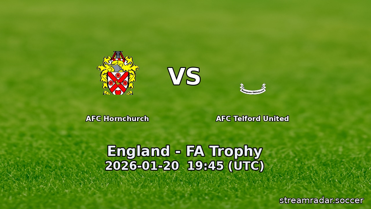 AFC Hornchurch vs AFC Telford United