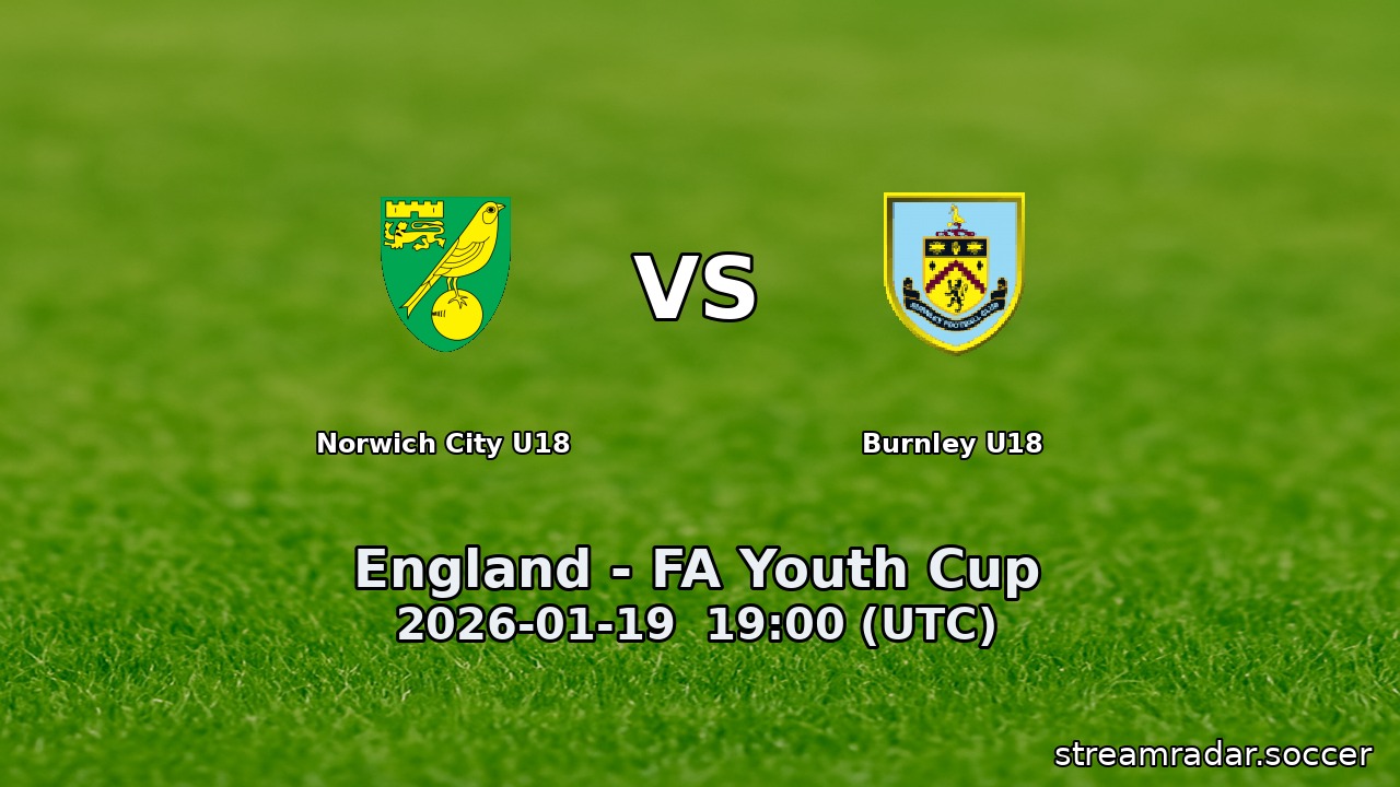 Norwich City U18 vs Burnley U18