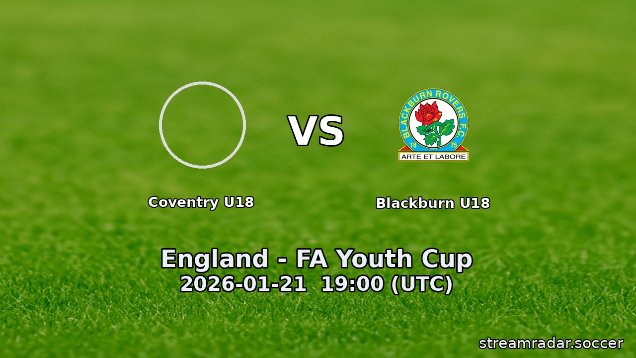 Coventry U18 vs Blackburn U18