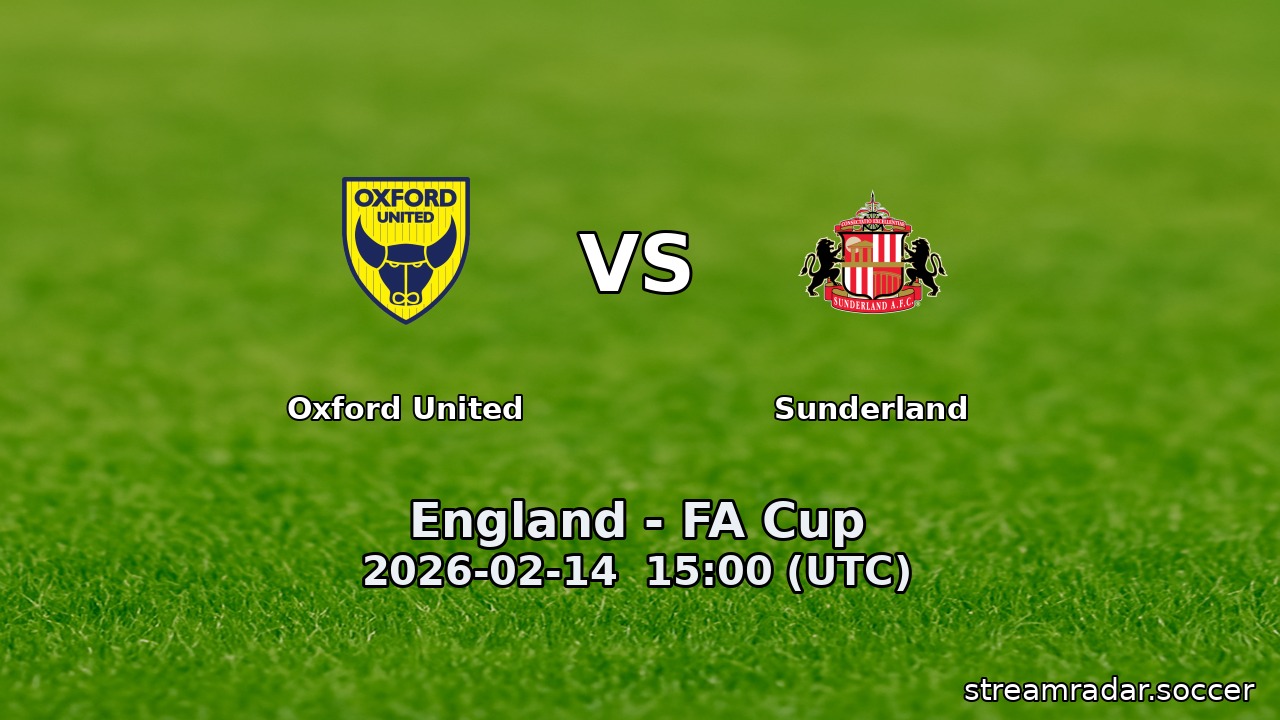 Oxford United vs Sunderland