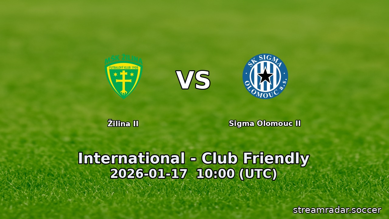 Žilina II vs Sigma Olomouc II