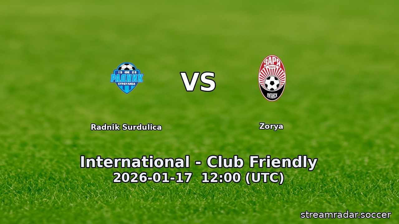 Radnik Surdulica vs Zorya