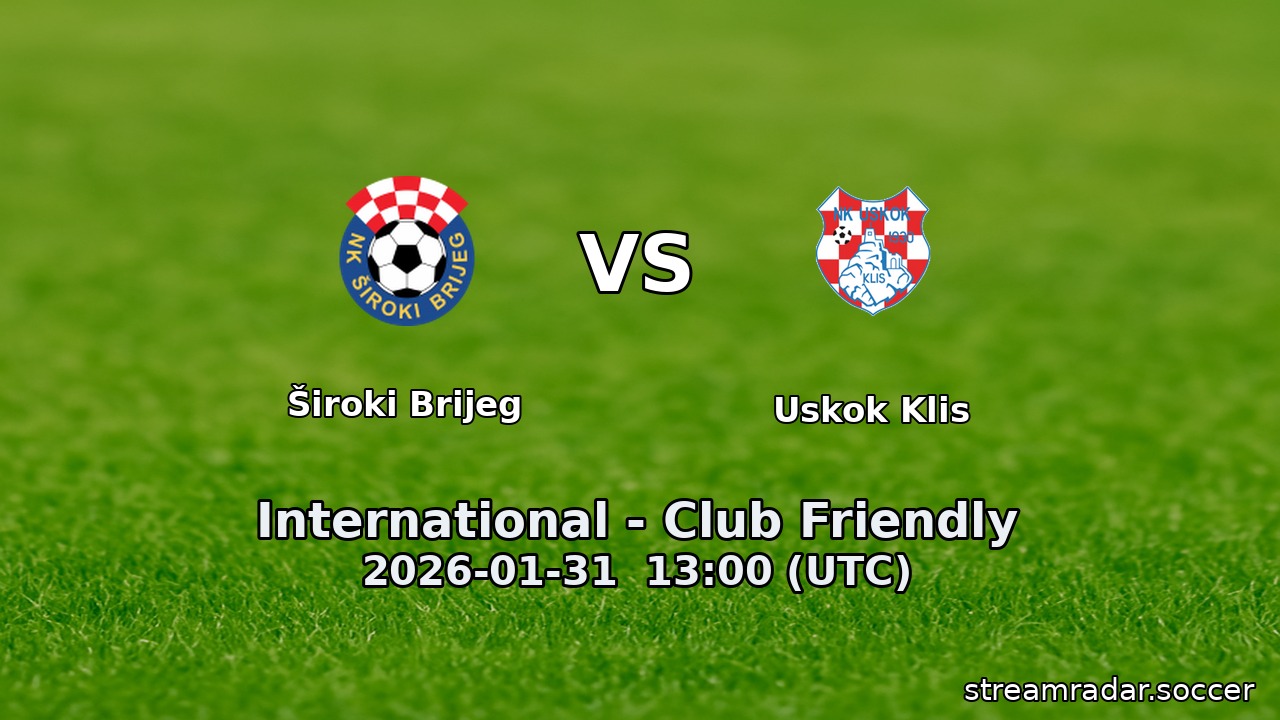 Široki Brijeg vs Uskok Klis