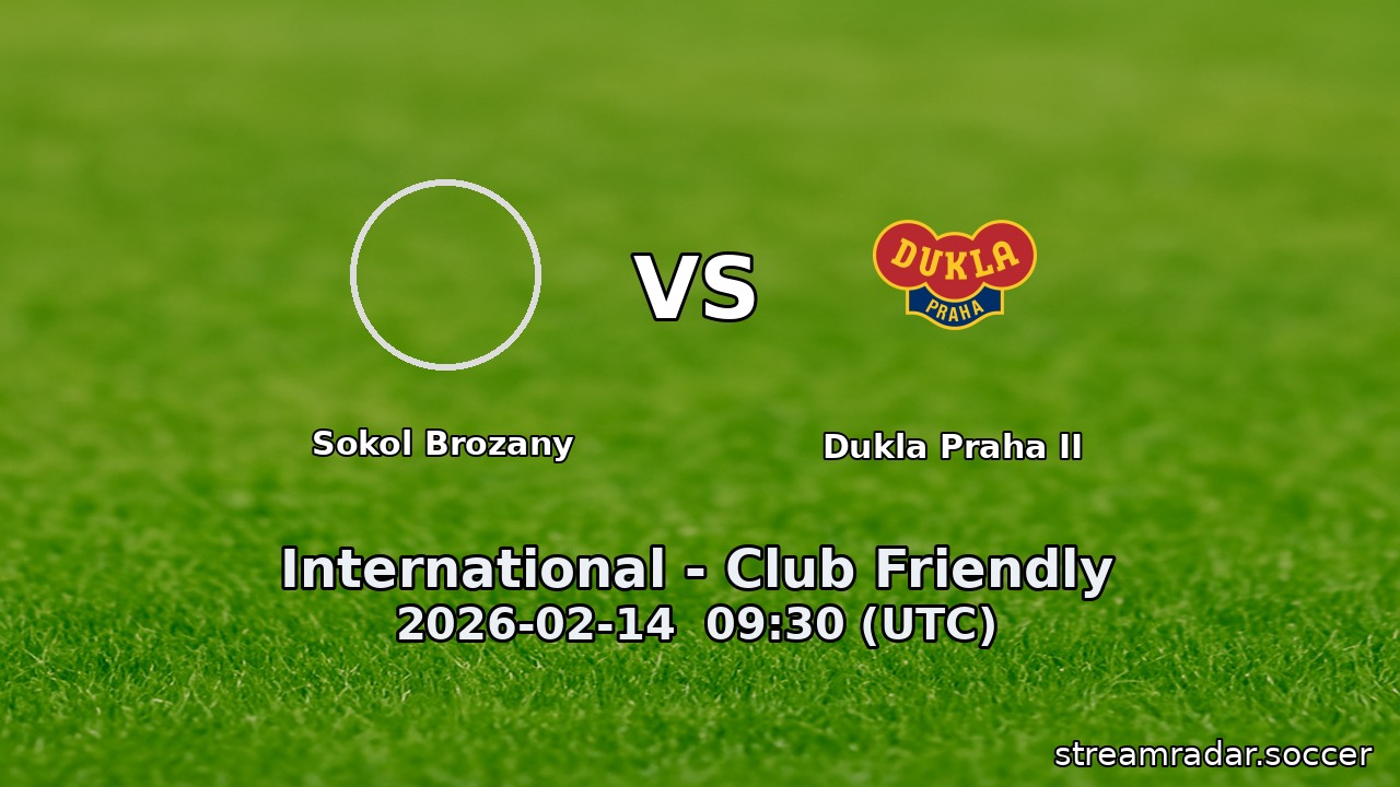 Sokol Brozany vs Dukla Praha II