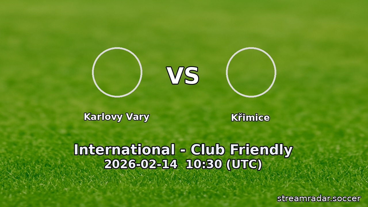 Karlovy Vary vs Křimice