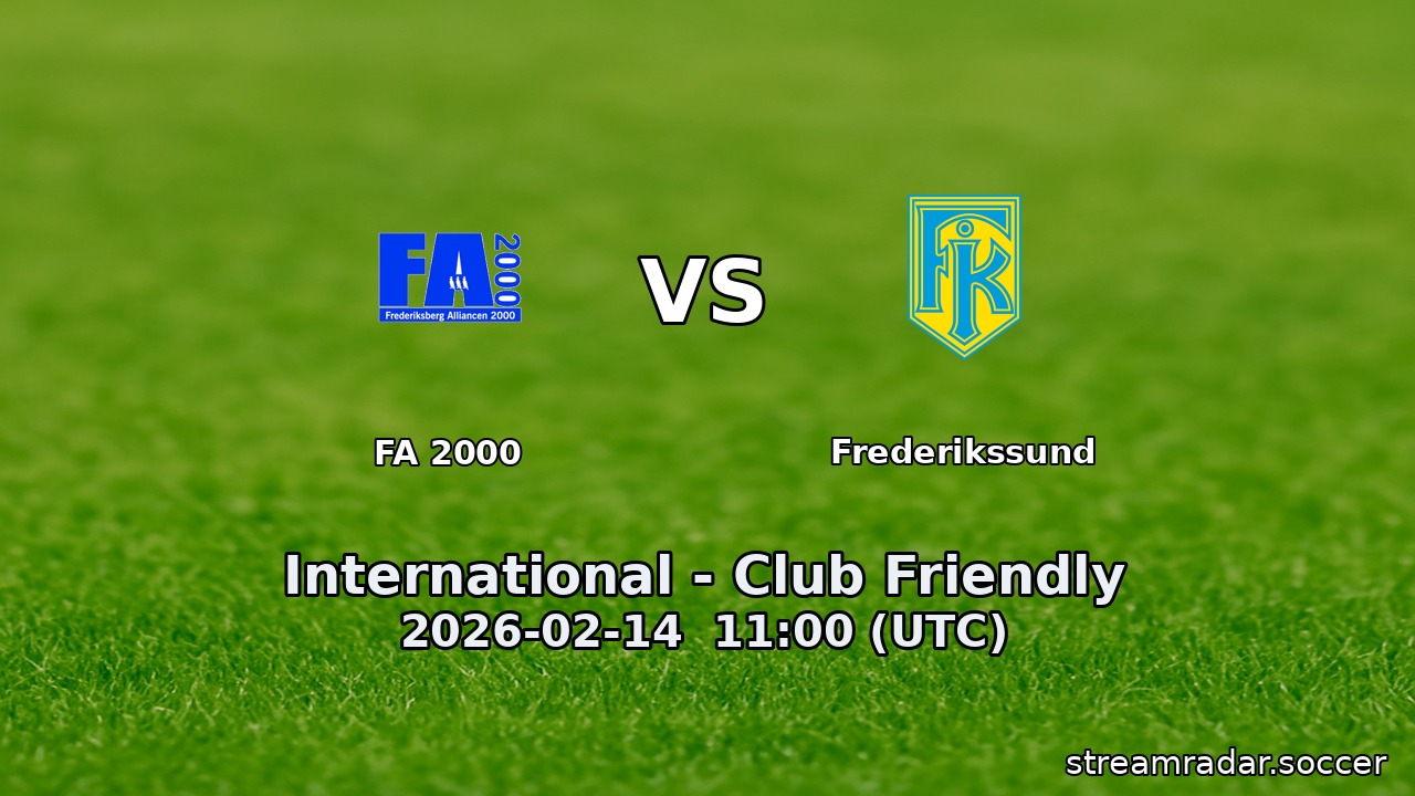 FA 2000 vs Frederikssund