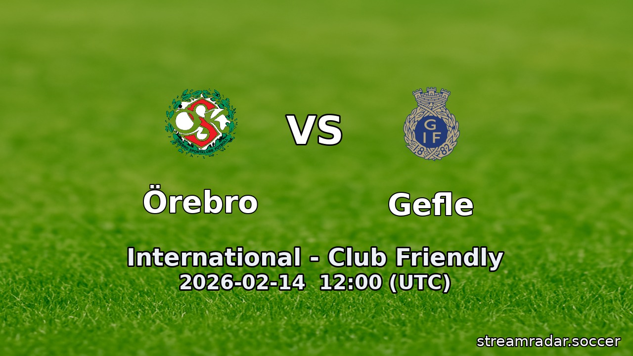 Örebro vs Gefle