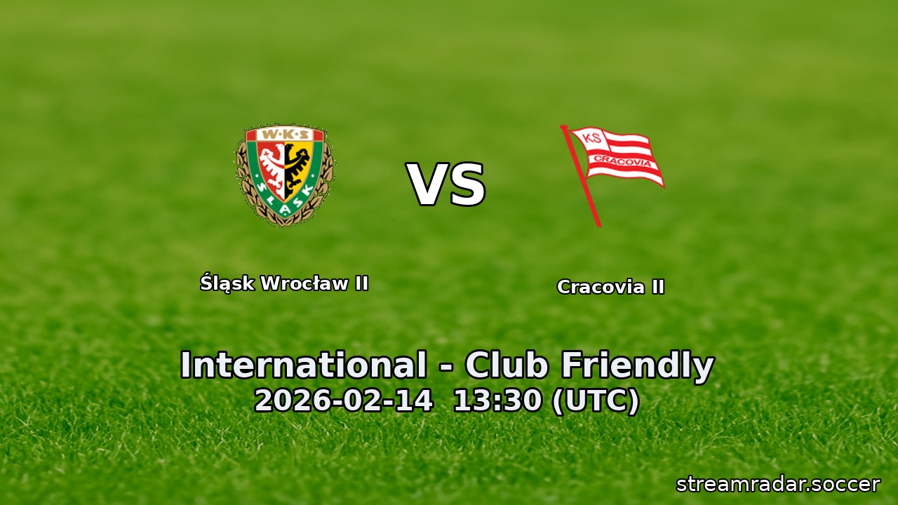 Śląsk Wrocław II vs Cracovia II