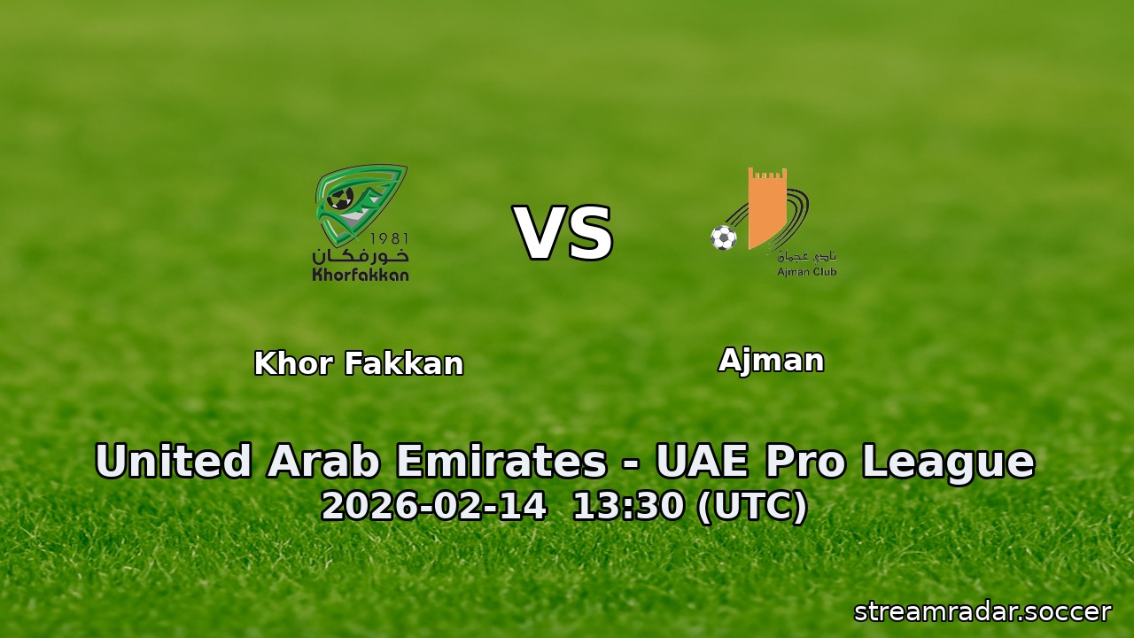 Khor Fakkan vs Ajman