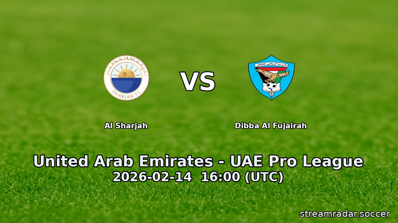 Al Sharjah vs Dibba Al Fujairah