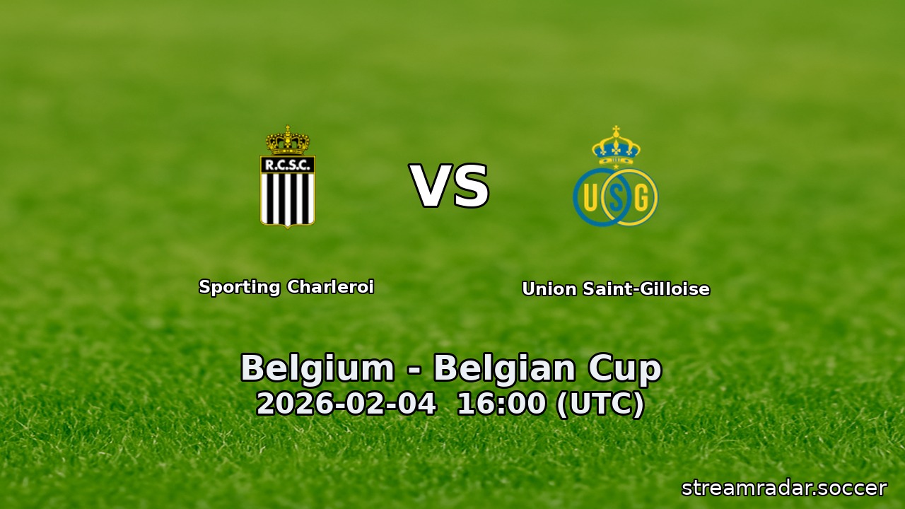 Sporting Charleroi vs Union Saint-Gilloise