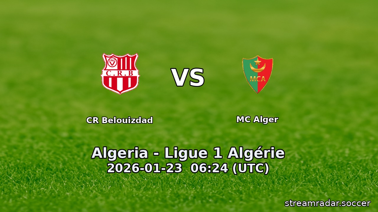 CR Belouizdad vs MC Alger