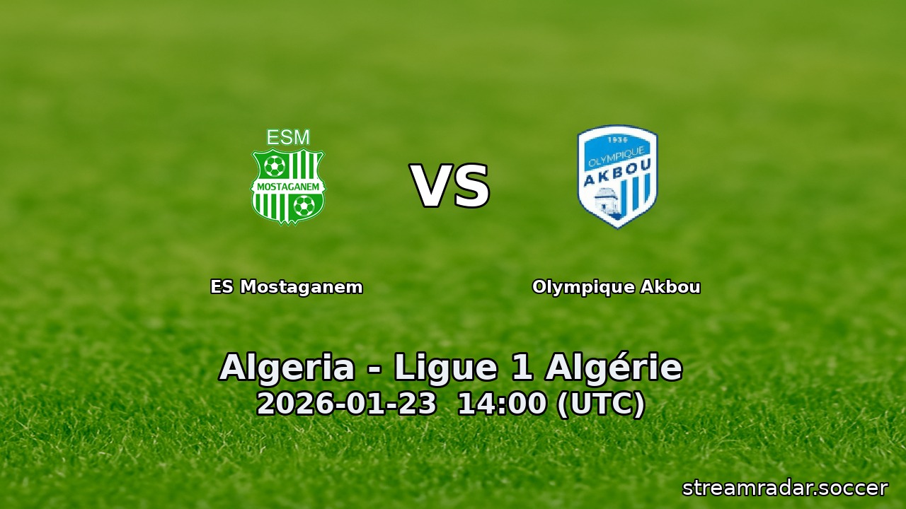 ES Mostaganem vs Olympique Akbou