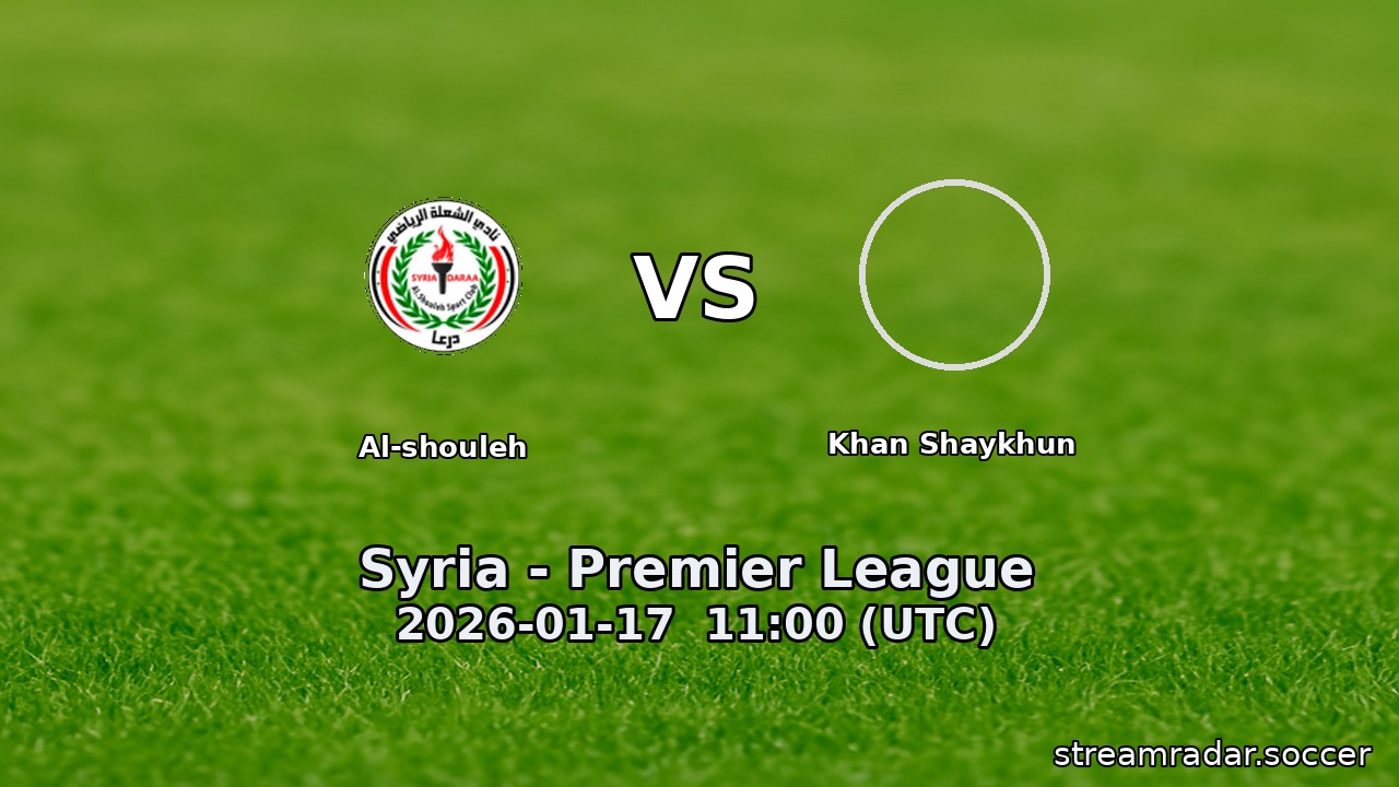 Al-shouleh vs Khan Shaykhun