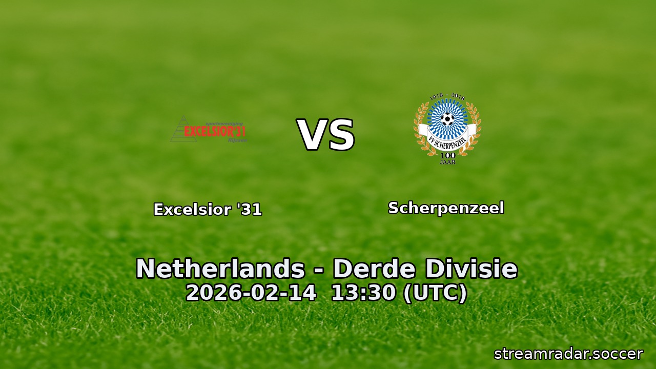 Excelsior '31 vs Scherpenzeel