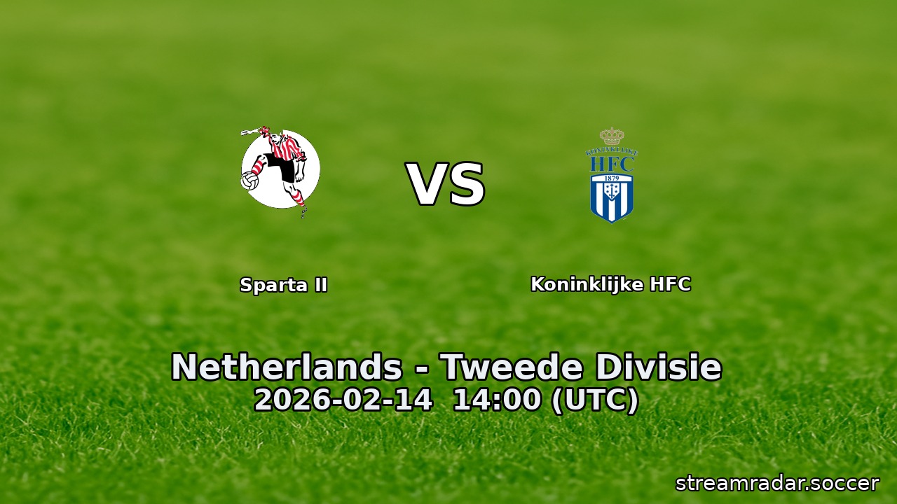 Sparta II vs Koninklijke HFC