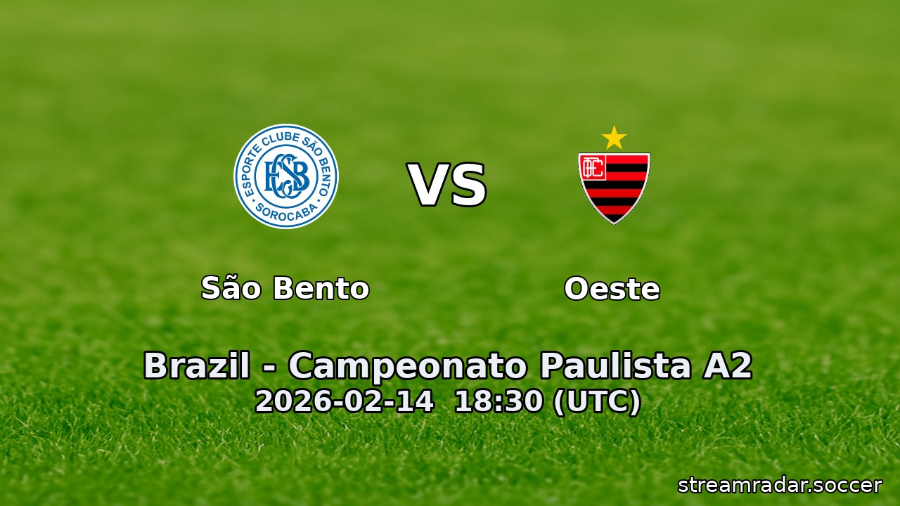 São Bento vs Oeste