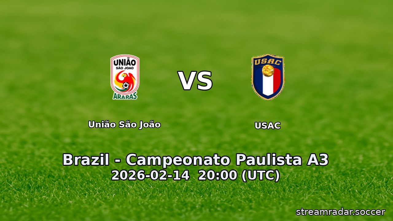União São João vs USAC