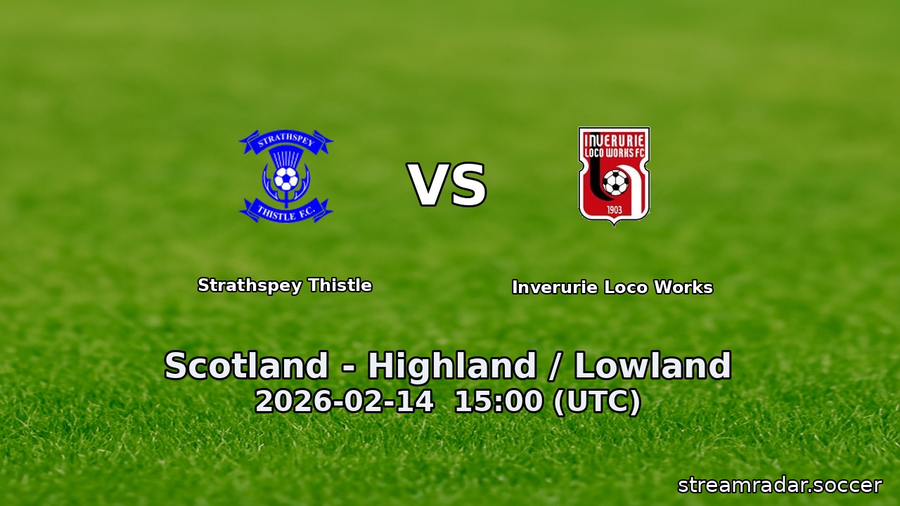 Strathspey Thistle vs Inverurie Loco Works