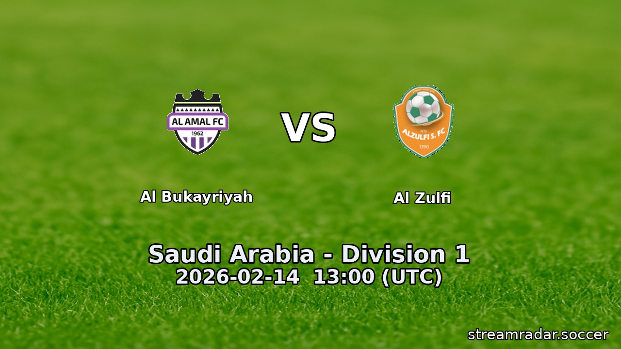 Al Bukayriyah vs Al Zulfi