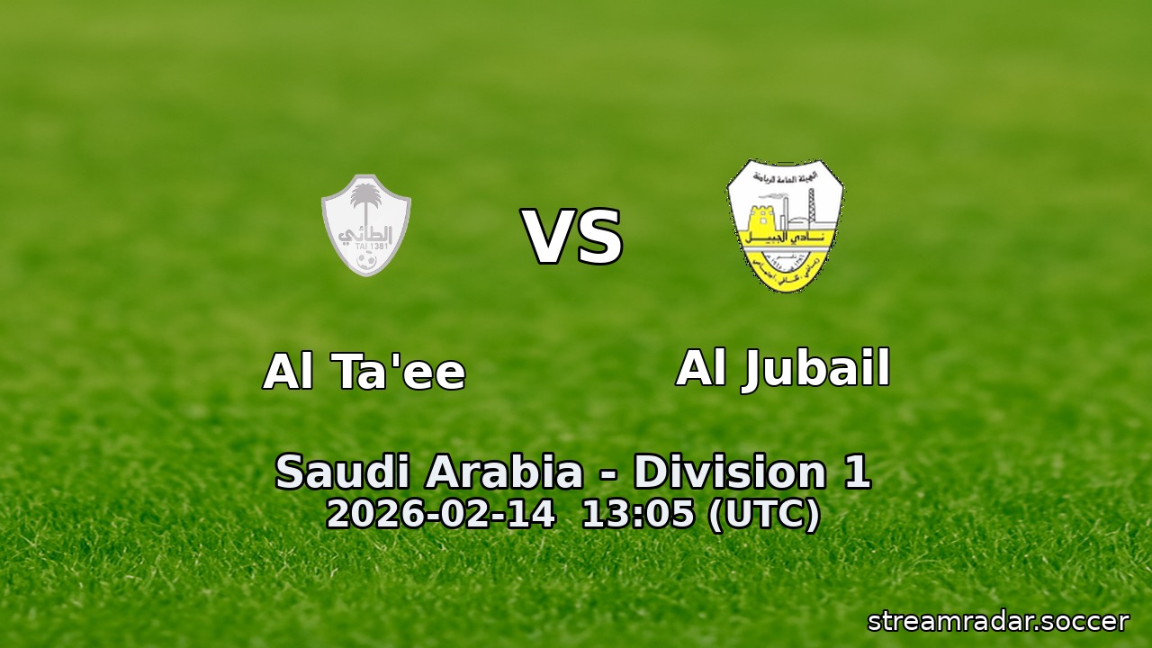 Al Ta'ee vs Al Jubail