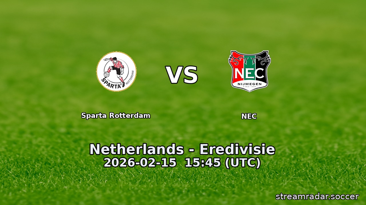 Sparta Rotterdam vs NEC