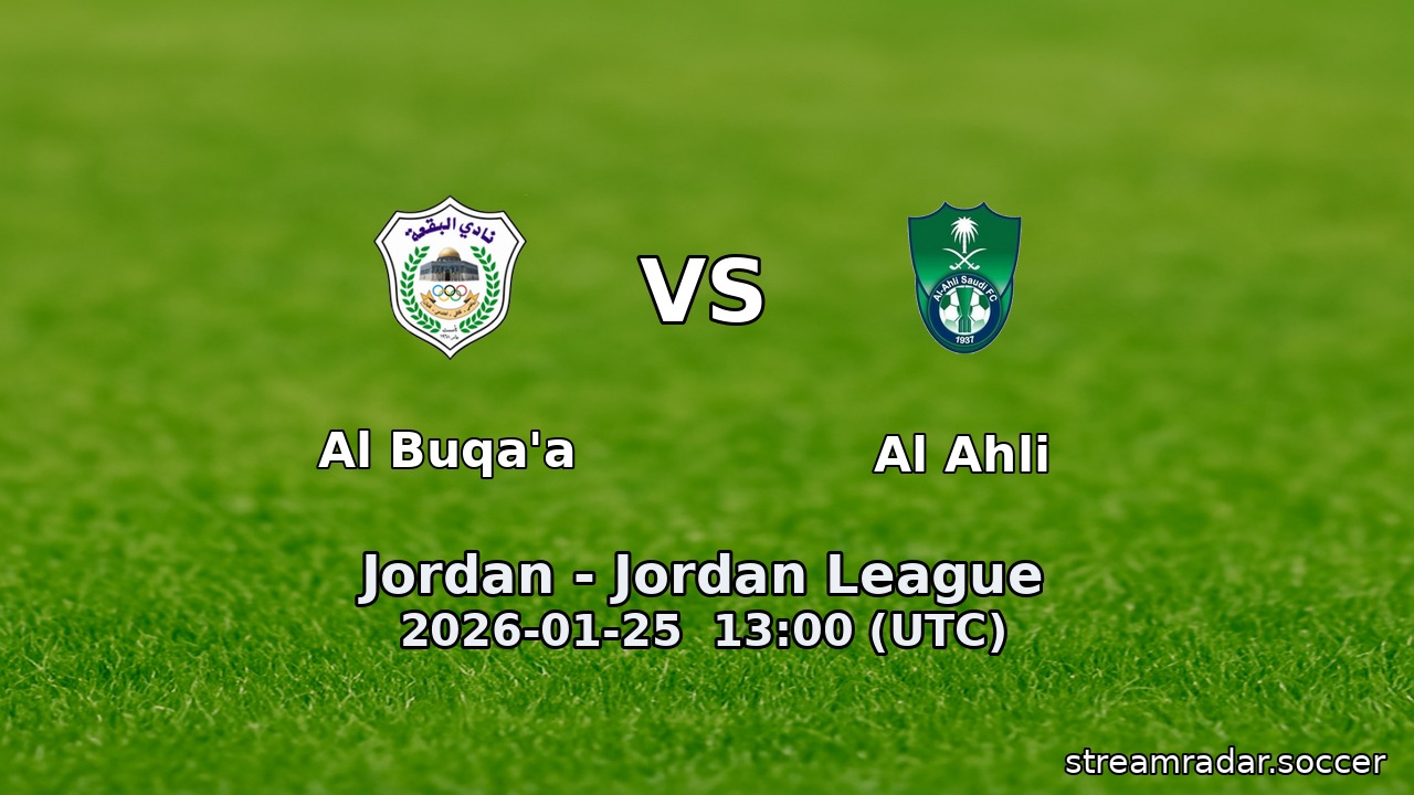 Al Buqa'a vs Al Ahli