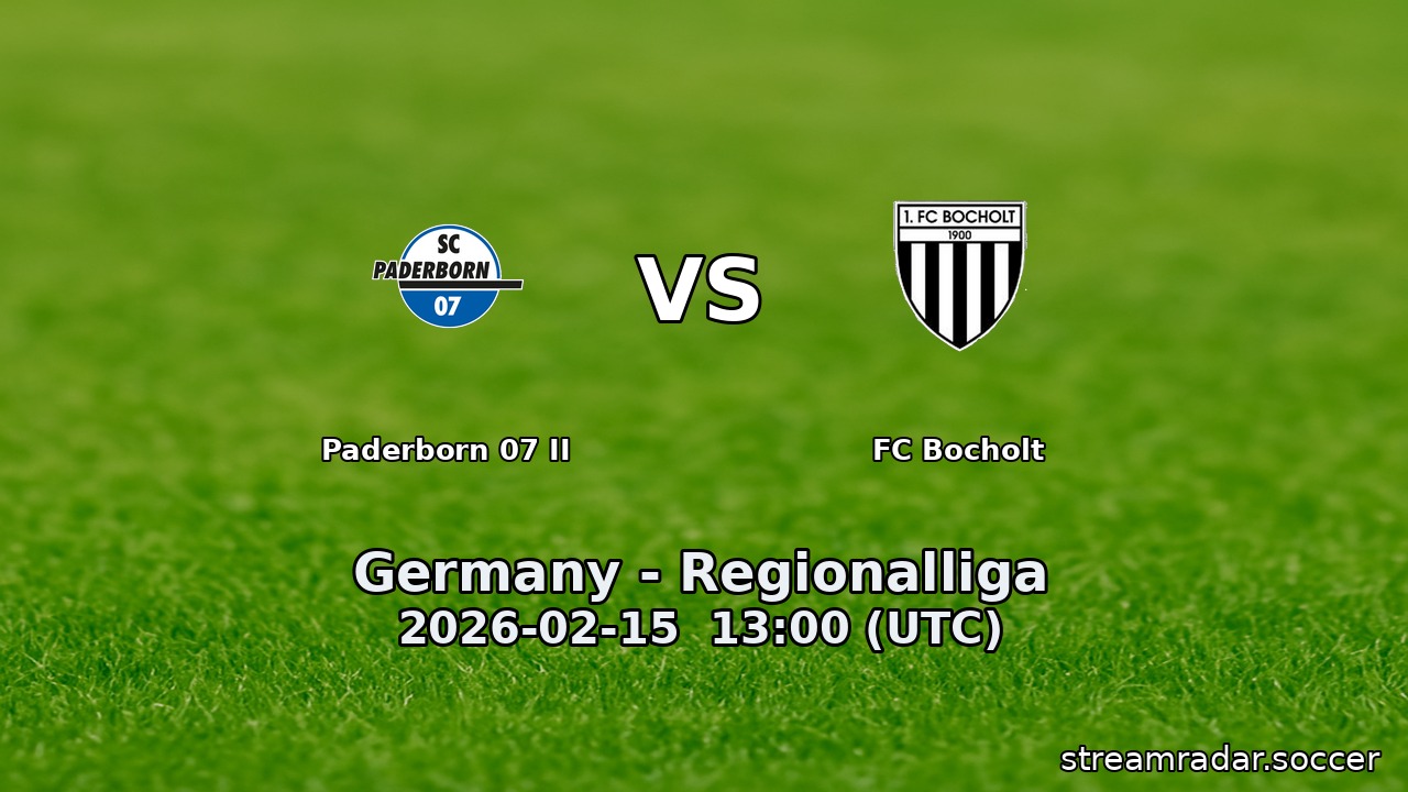 Paderborn 07 II vs FC Bocholt