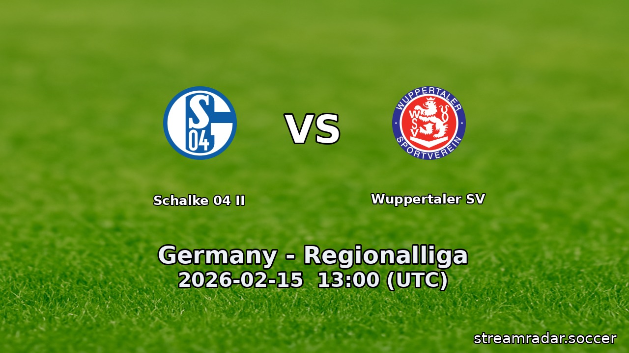 Schalke 04 II vs Wuppertaler SV