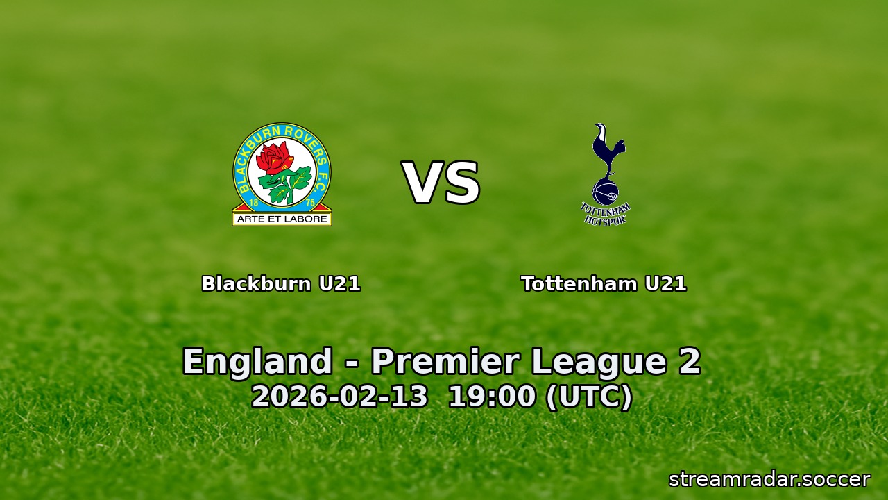 Blackburn U21 vs Tottenham U21