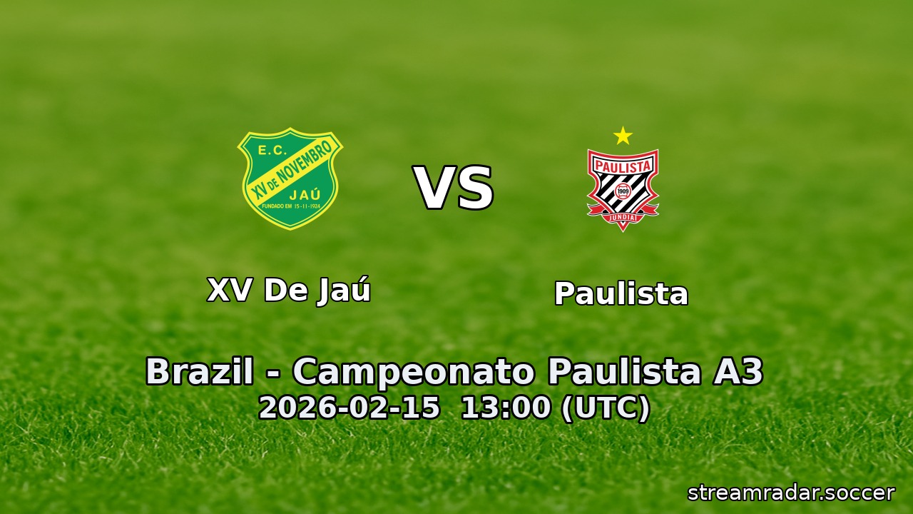 XV De Jaú vs Paulista