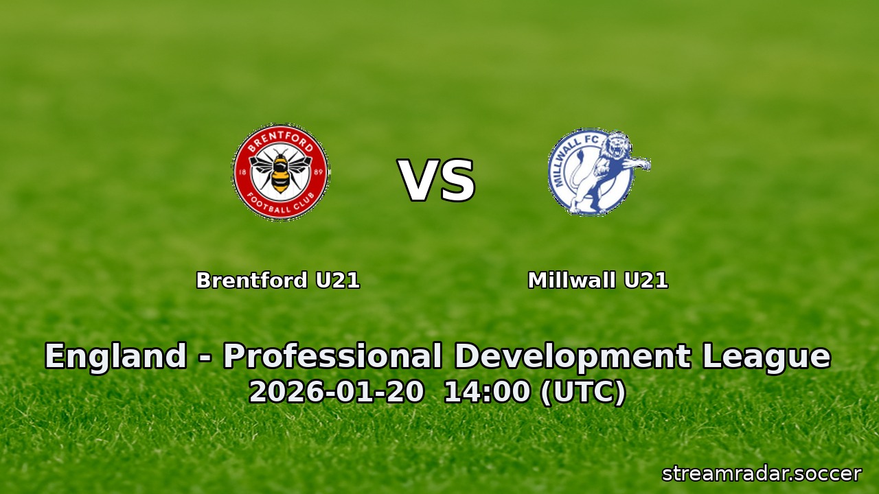 Brentford U21 vs Millwall U21