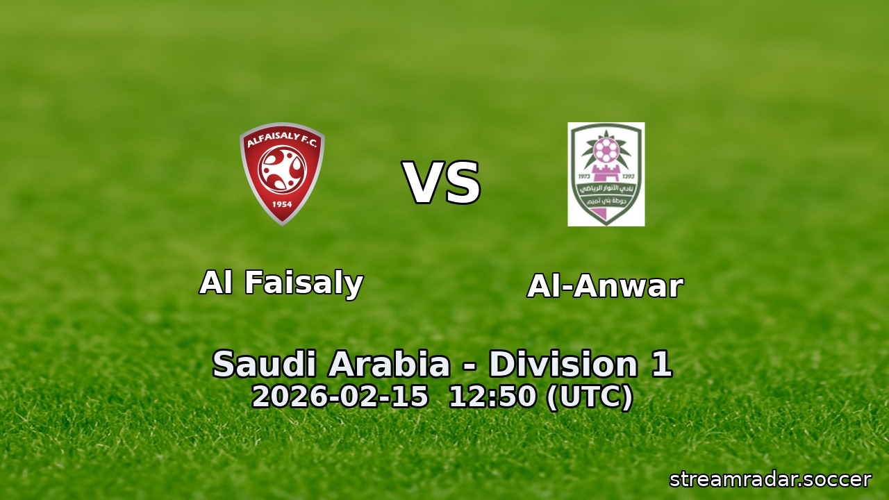 Al Faisaly vs Al-Anwar