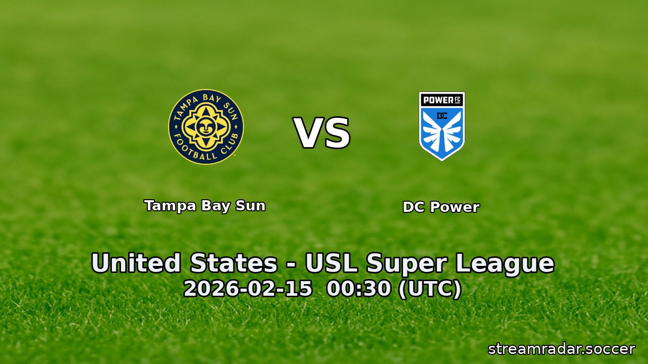 Tampa Bay Sun vs DC Power