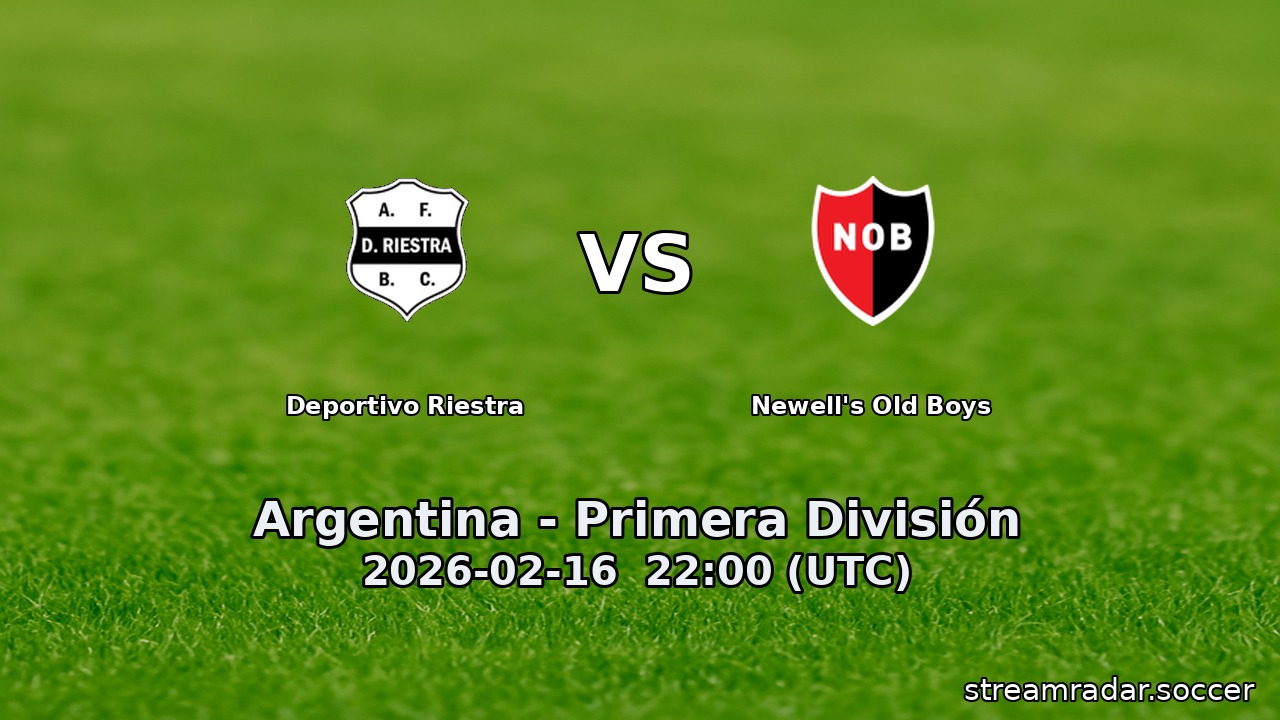 Deportivo Riestra vs Newell's Old Boys