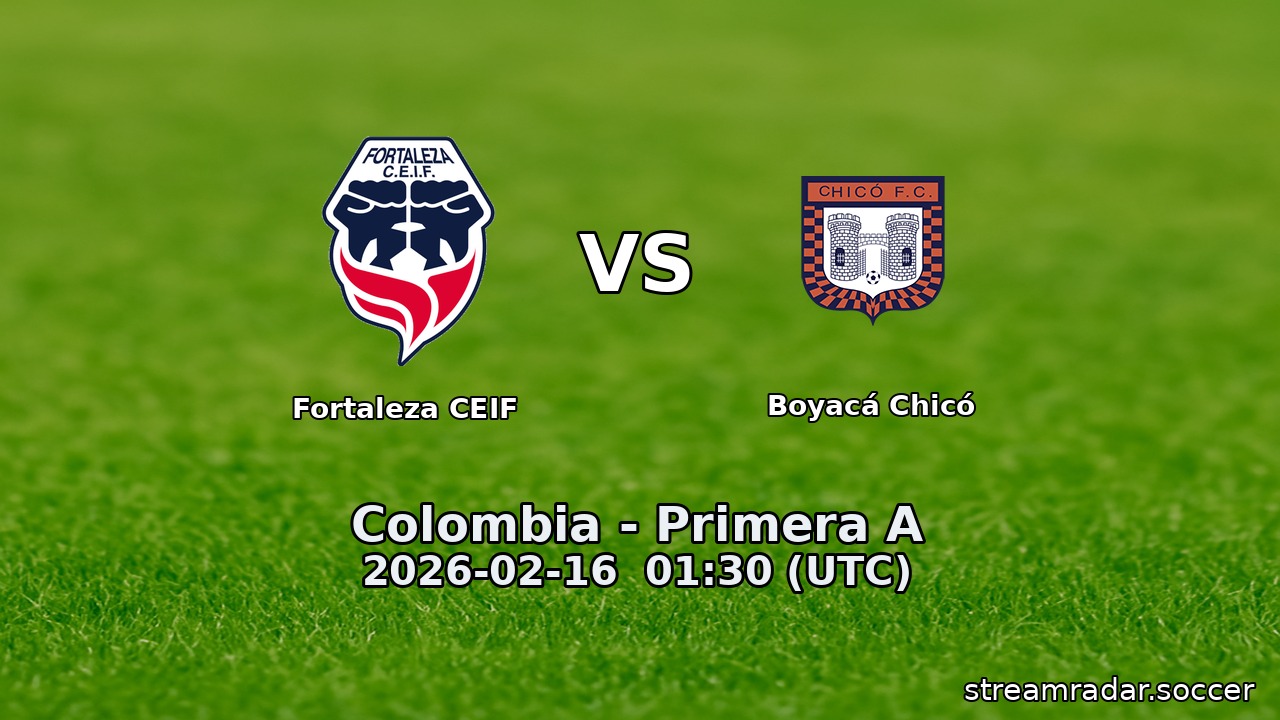 Fortaleza CEIF vs Boyacá Chicó