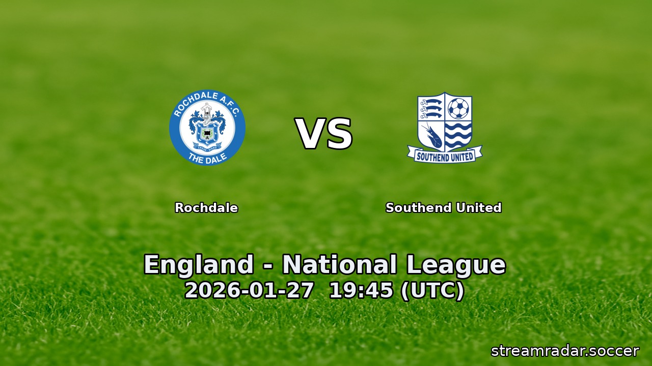 Rochdale vs Southend United