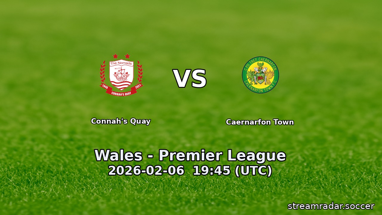 Connah's Quay vs Caernarfon Town